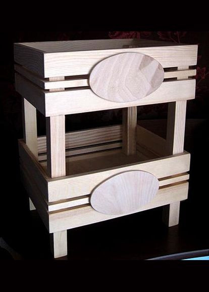 Стелаж для овочів і фруктів з дерева Елдер бланже (ЯХТ-000801) No Brand (327847406)