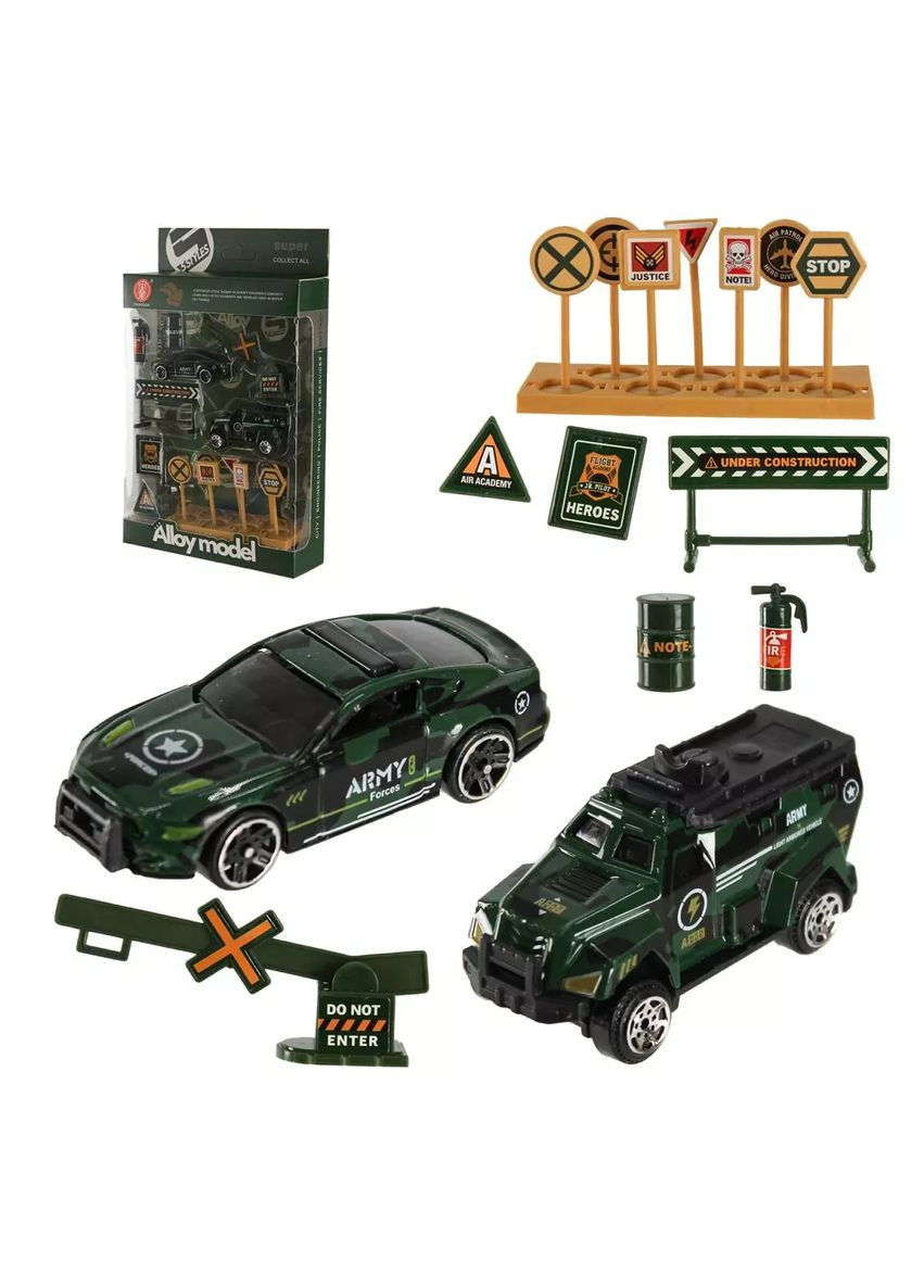 Ігровий набір військовий транспорт та аксесуари метал 2627 в асортименті 3 види No Brand (362437587)
