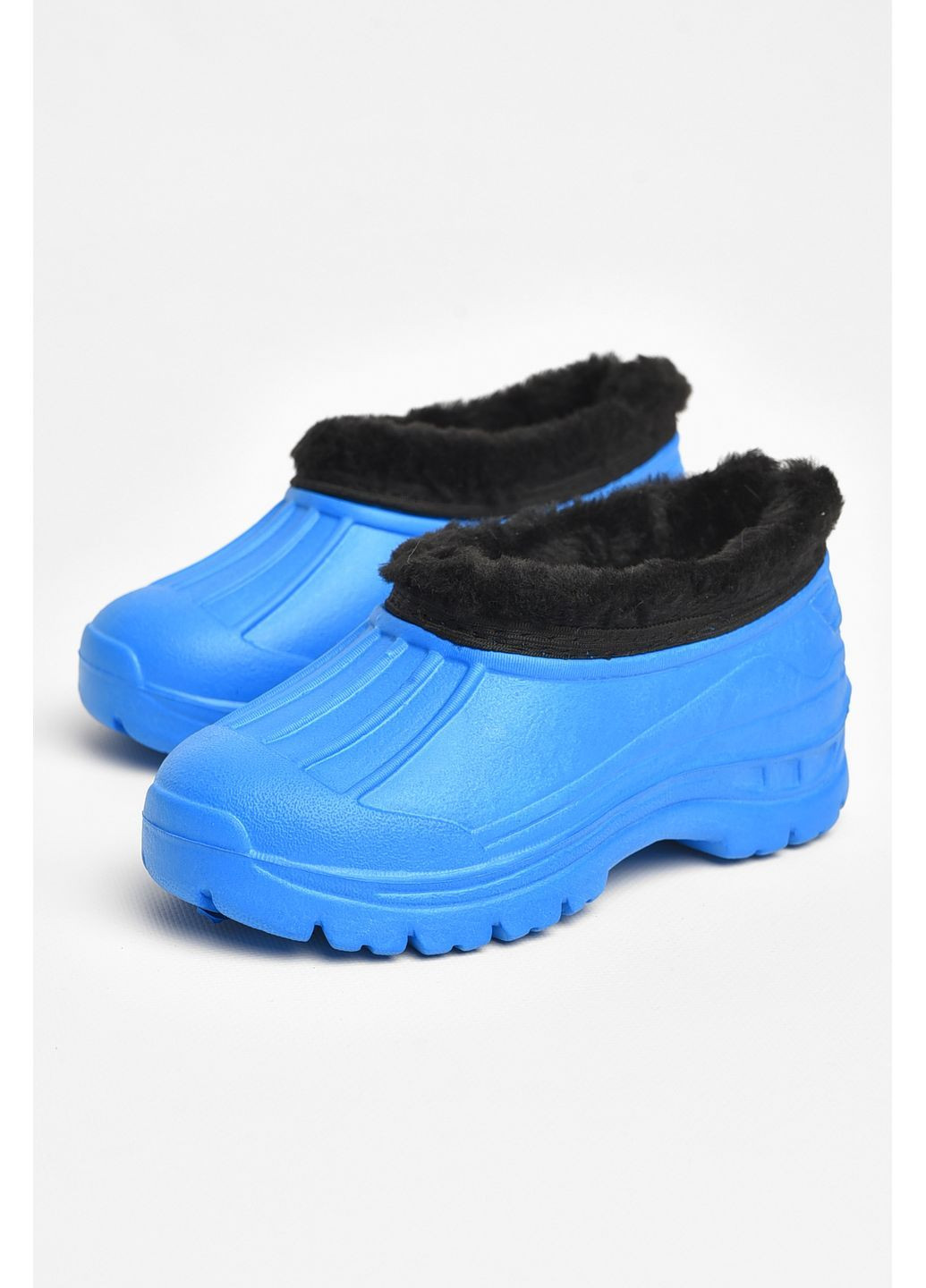 Синие калоши детские на флисе синего цвета Let's Shop