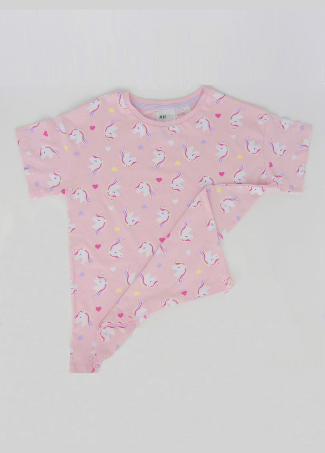 Розовая всесезон пижама (футболка, шорты) H&M