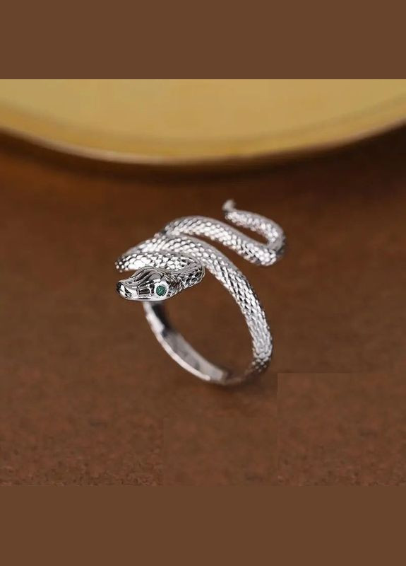 Чоловіча каблучка у вигляді змії перстень срібляста змія розмір регульований Fashion Jewelry (307254457)