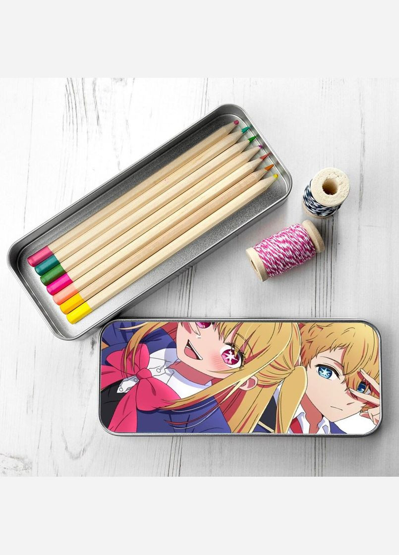 Пенал школьный для мальчика и девочки металлический Аниме Ребенок любимца #015 7*18 см Silver No Brand (309160196)