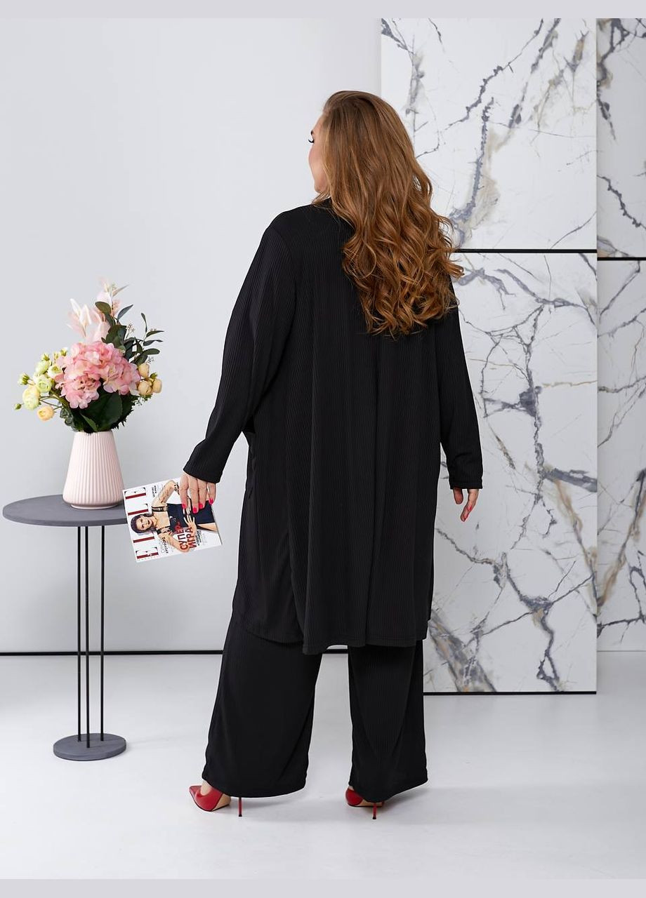 Жіночий костюм трійка колір чорний р.48/50 454347 New Trend (290111549)