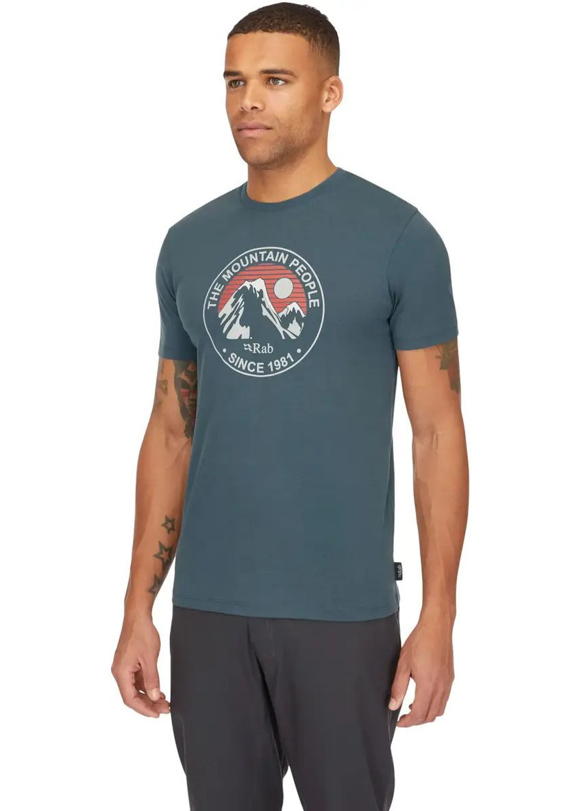 Комбінована футболка stance alpine peak orion blue Rab