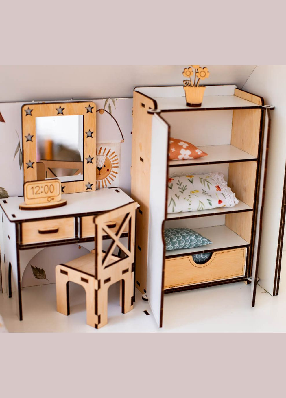 Набор кукольной мебели для Барби "Спальня Eco" (kmb005eco) NestWood (303632965)