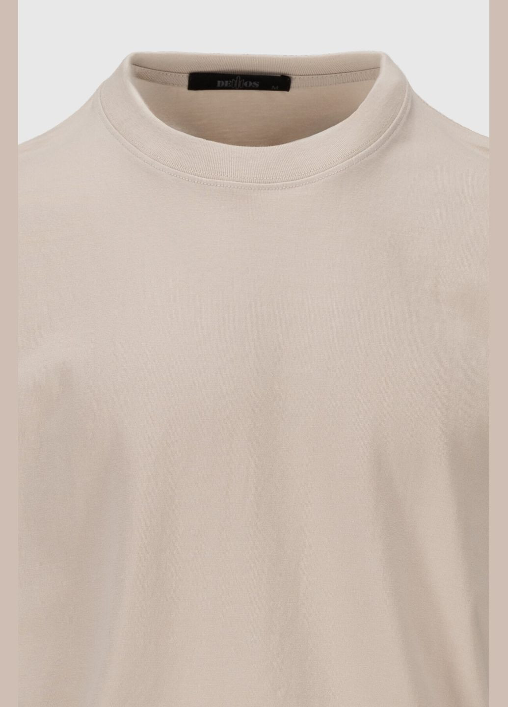 Світло-бежева футболка однотонна чоловіча 24-0711 shop (2000990340450) No Brand