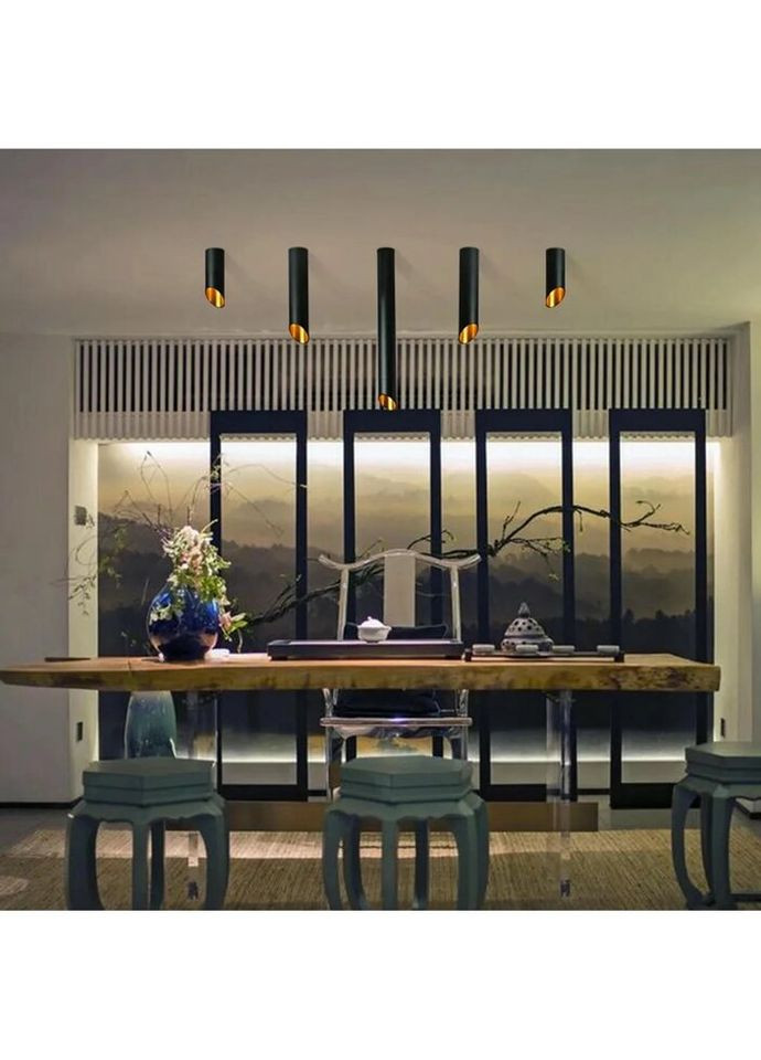 Люстра потолочная на 1 лампочку 27616 Черный 19х6х6 см. Sunnysky (335975541)