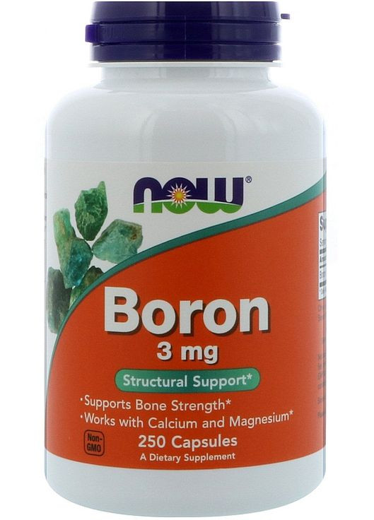 Натуральна добавка "Бор", 3 мг Boron 250шт (874832-35030519) Now Foods (368603203)