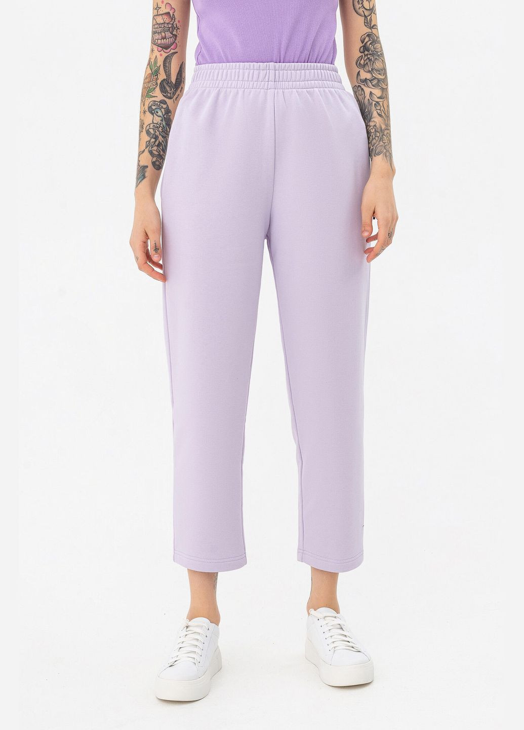 Фиолетовые спортивные демисезонные прямые брюки Garne
