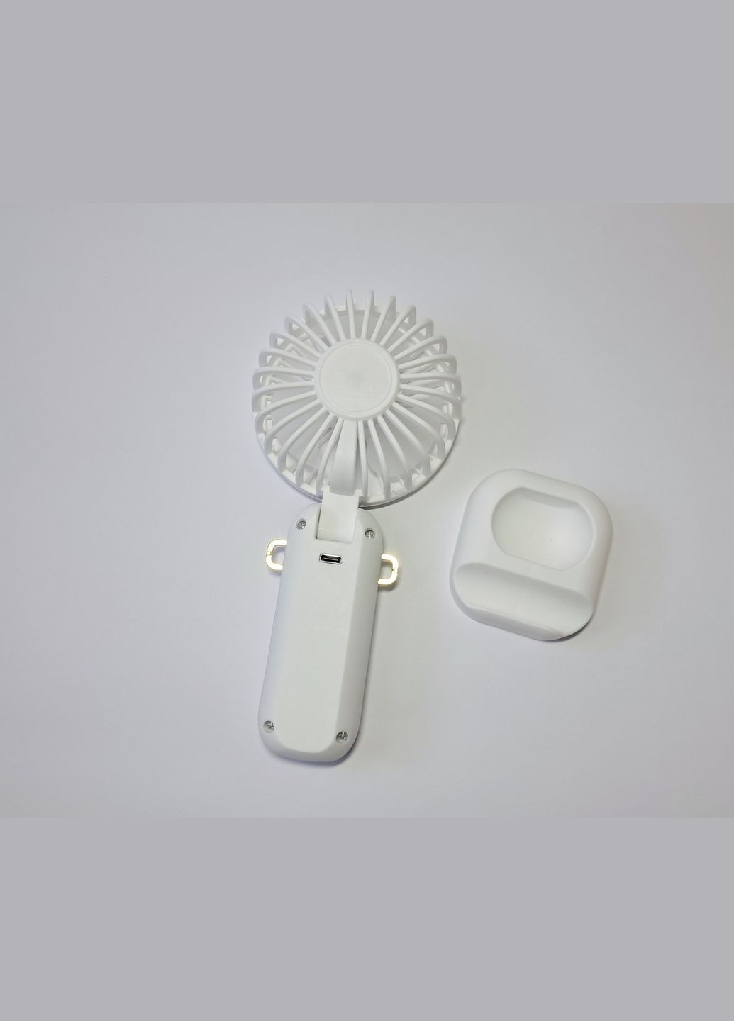 Портативный аккумуляторный вентилятор с подставкой для телефона и дисплеем JX-995 белый No Brand (336213100)