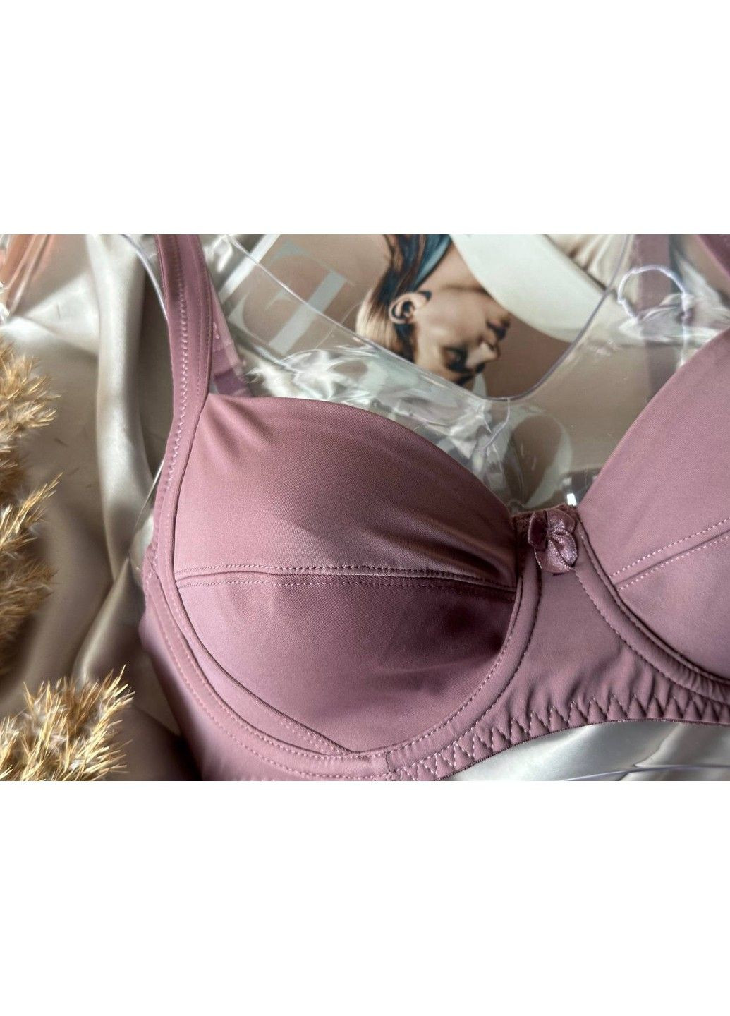 Коричневий коричневий бюстгальтер без поролону, гладкий ліфчик на чашку d Lanny Mode