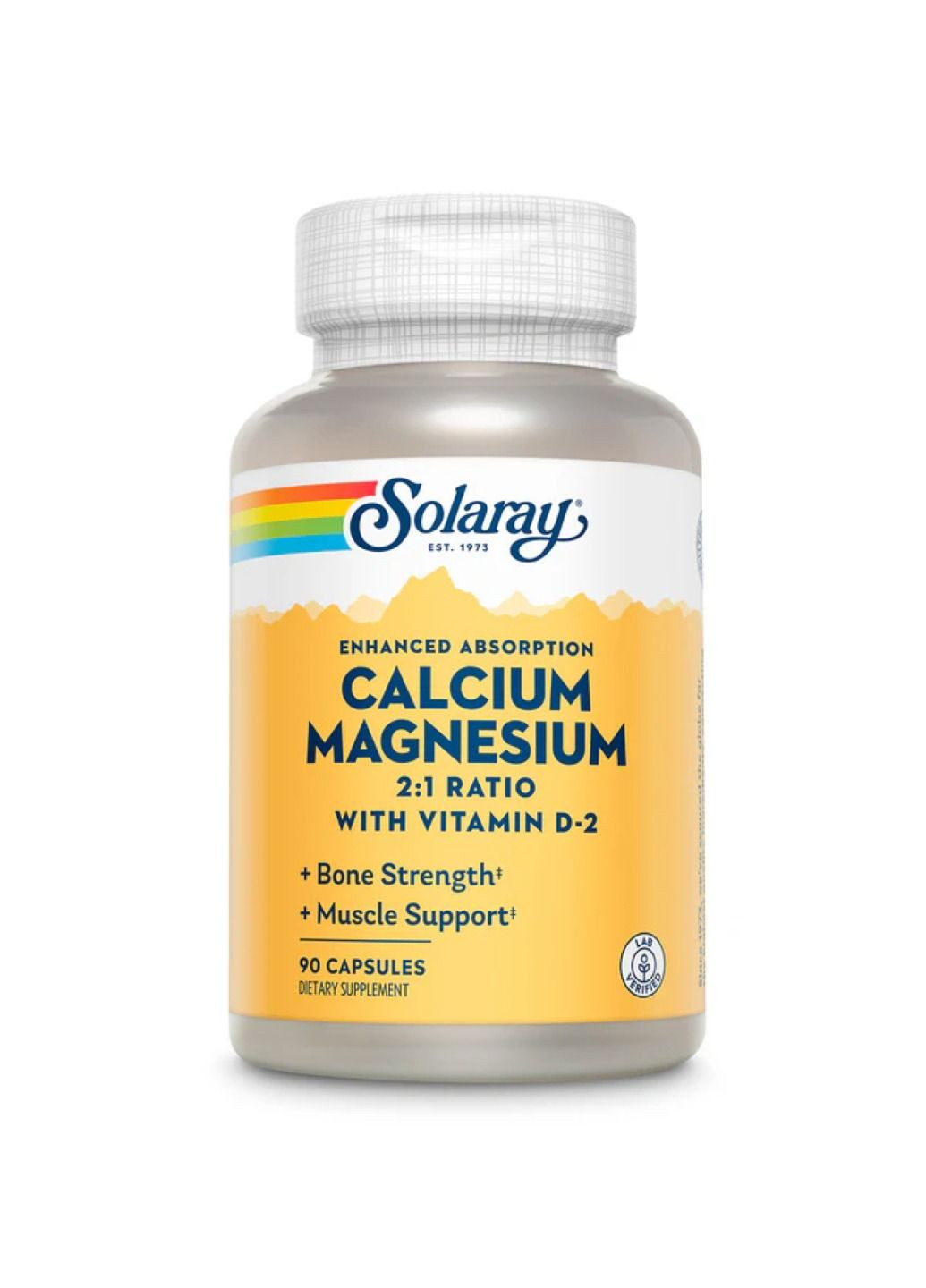 Комплекс мінералів Calcium & Magnesium Amino Acid - 90 caps Solaray (300709455)
