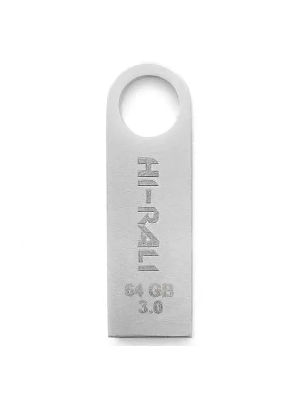 Флеш-накопитель Hi-Rali Shuttle 64GB USB 3.0 металлический серебристый No Brand (402119059)