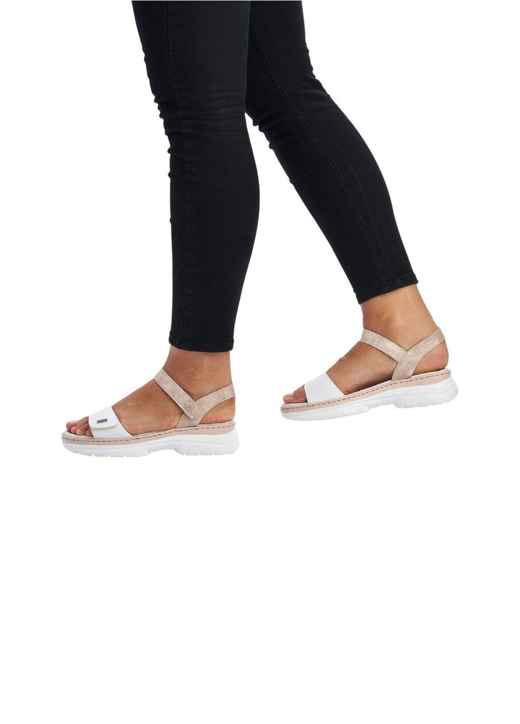 Белые босоножки Rieker