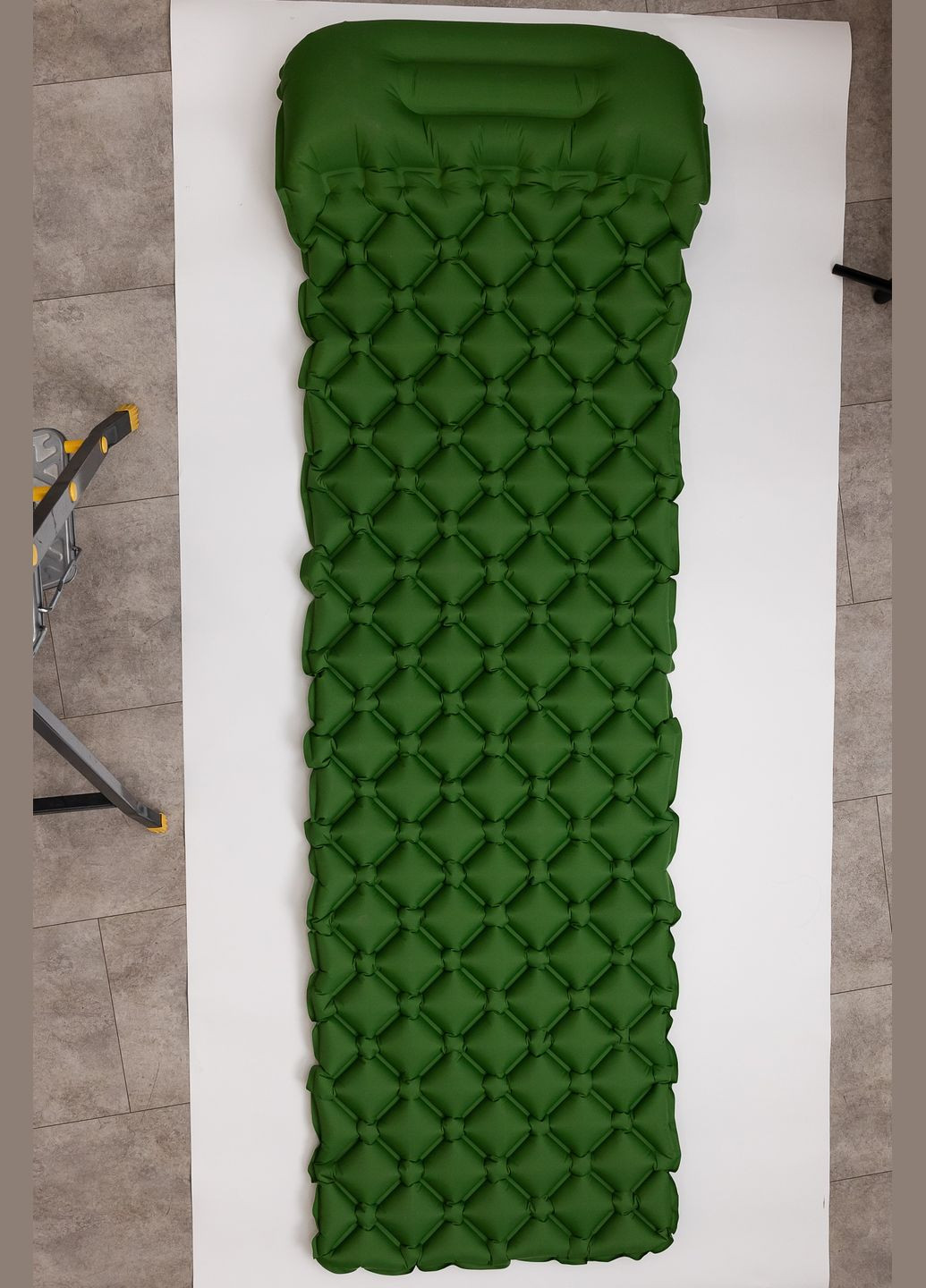 Надувной матрас с TPU 190*55*3 см с подушкой, зеленый. LUGI (324070738)