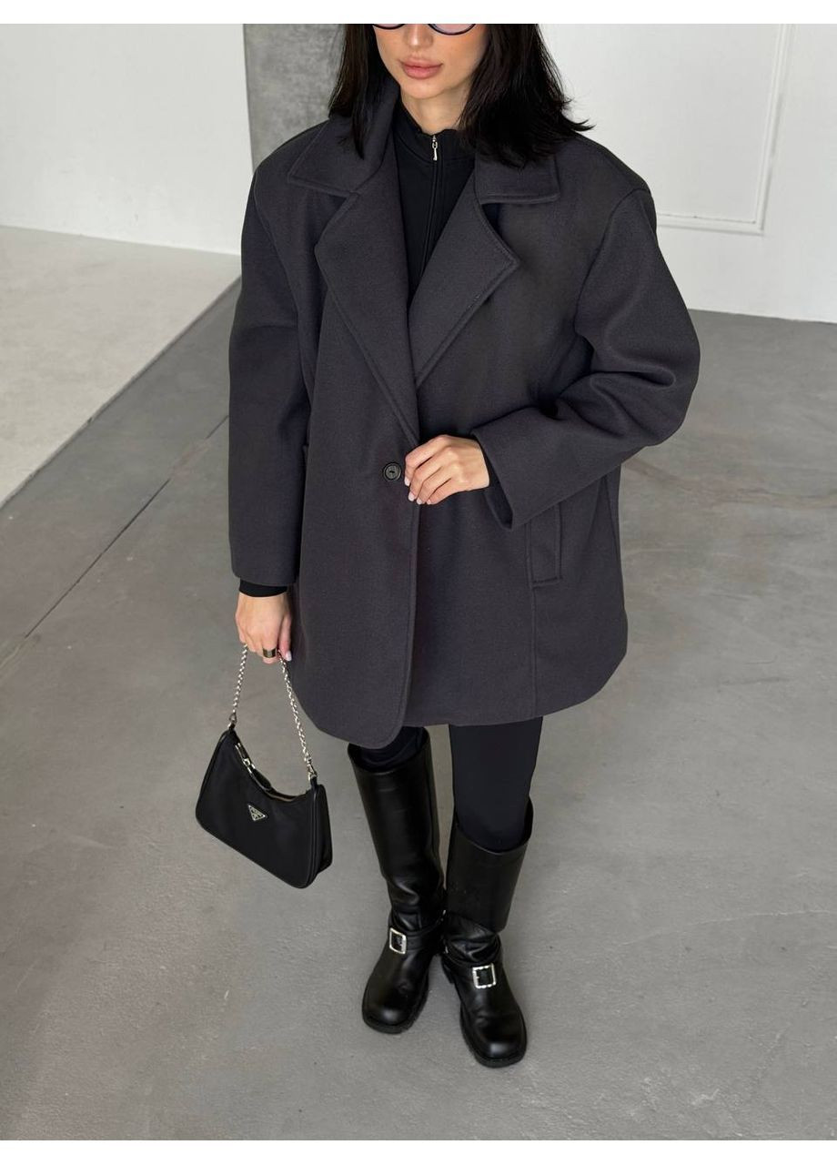 Утепленне пальто-піджак оверсайз крою. No Brand (366431330)