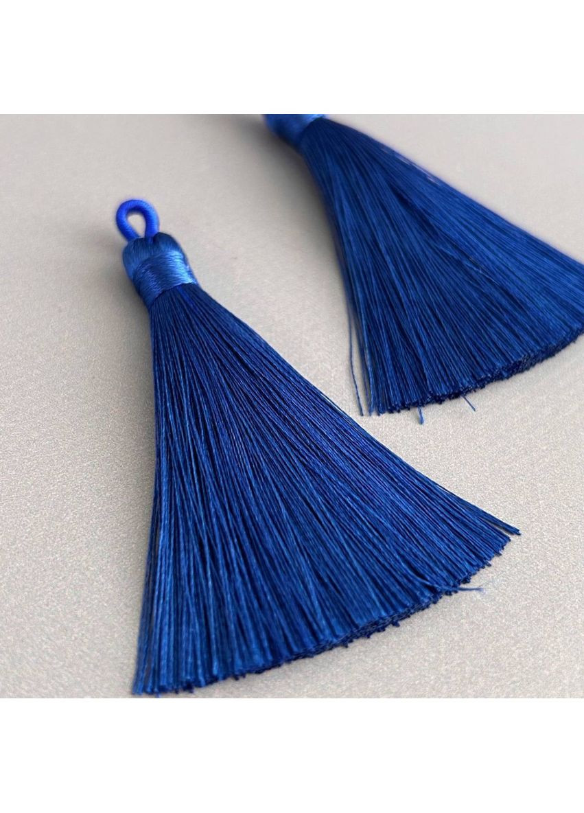 Шелковые кисти для сережек 8 см - электрик Plus-plus (354797701)