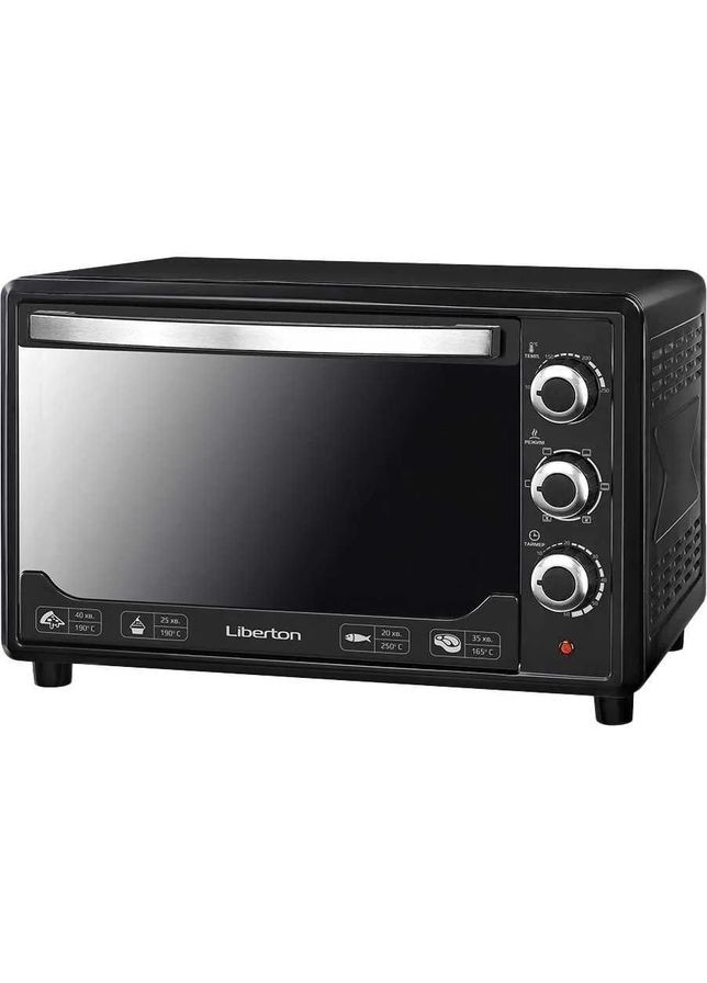 Духовка настольная 48л LEO-480 Black Mirror Liberton (362215107)