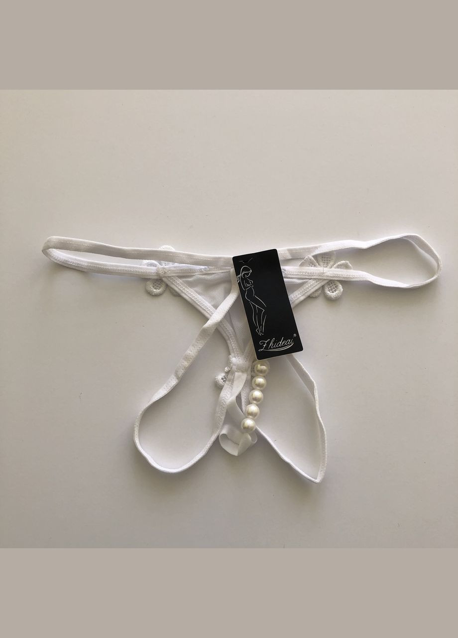 Трусики с разрезом и жемчужинами сексуальное эротическое белье Sexy One Size (S/М/L/XL) (8-158) No Brand (312005134)