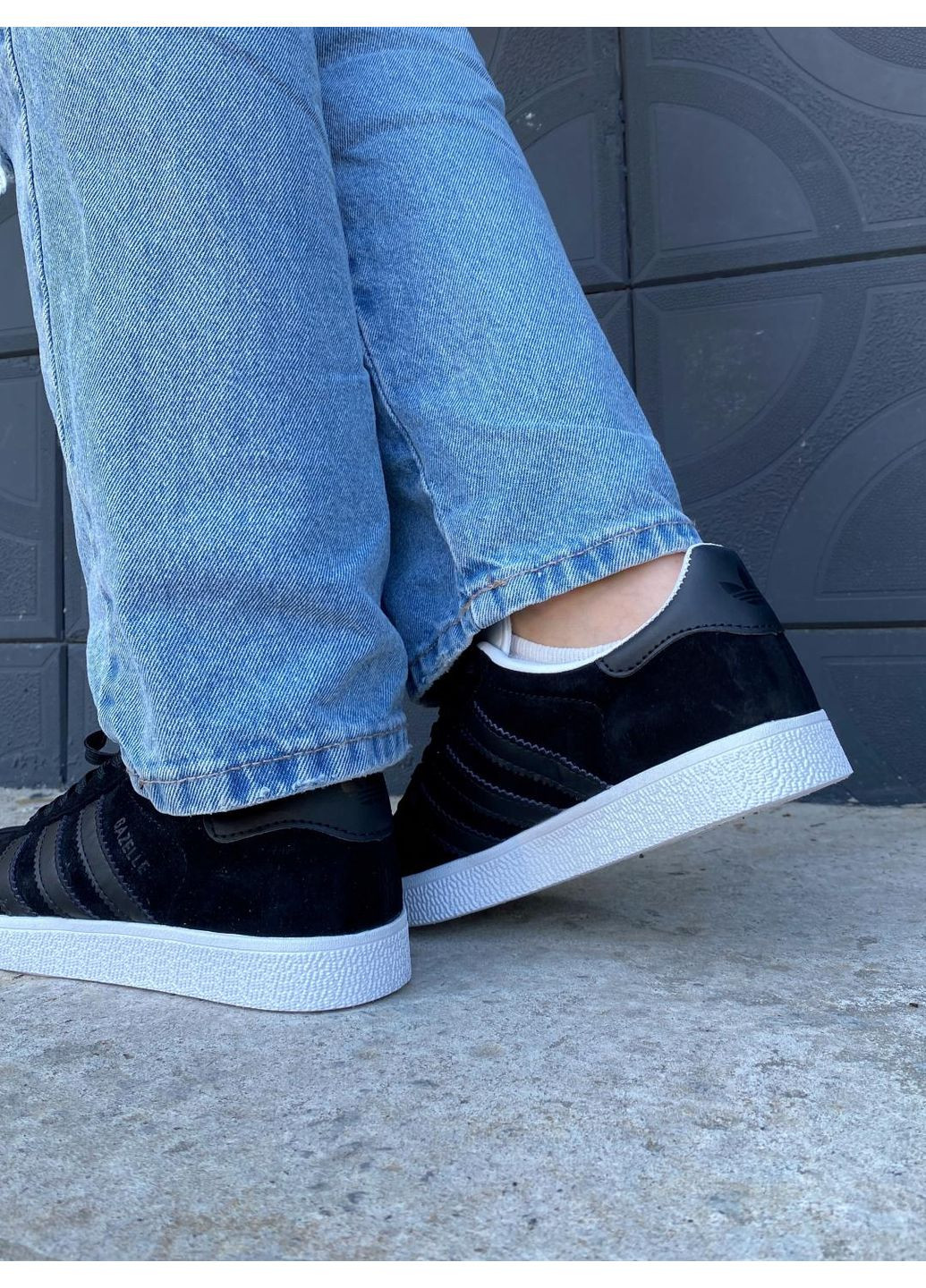 КРОСІВКИ ЖІНОЧІ ADIDAS GAZELLE BLACK WHITE АДІДАС ГАЗЕЛЬ No Brand чорні демісезони (367173412)