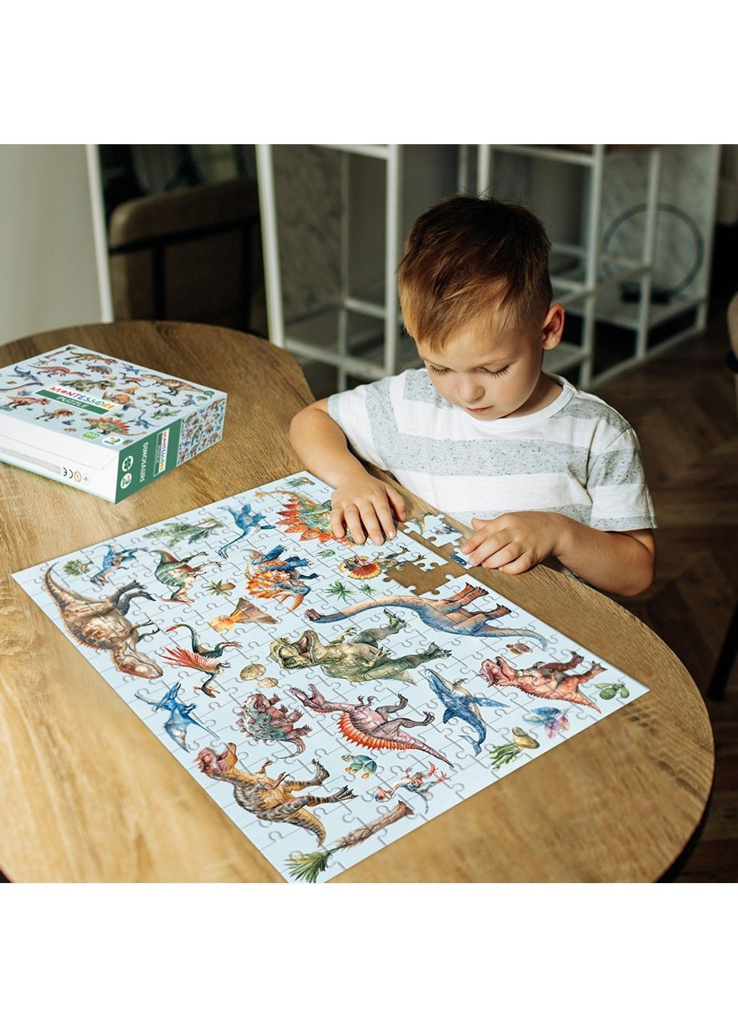 Пазл Монтессорі Динозаври, 200 елементів Dodo (364689264)