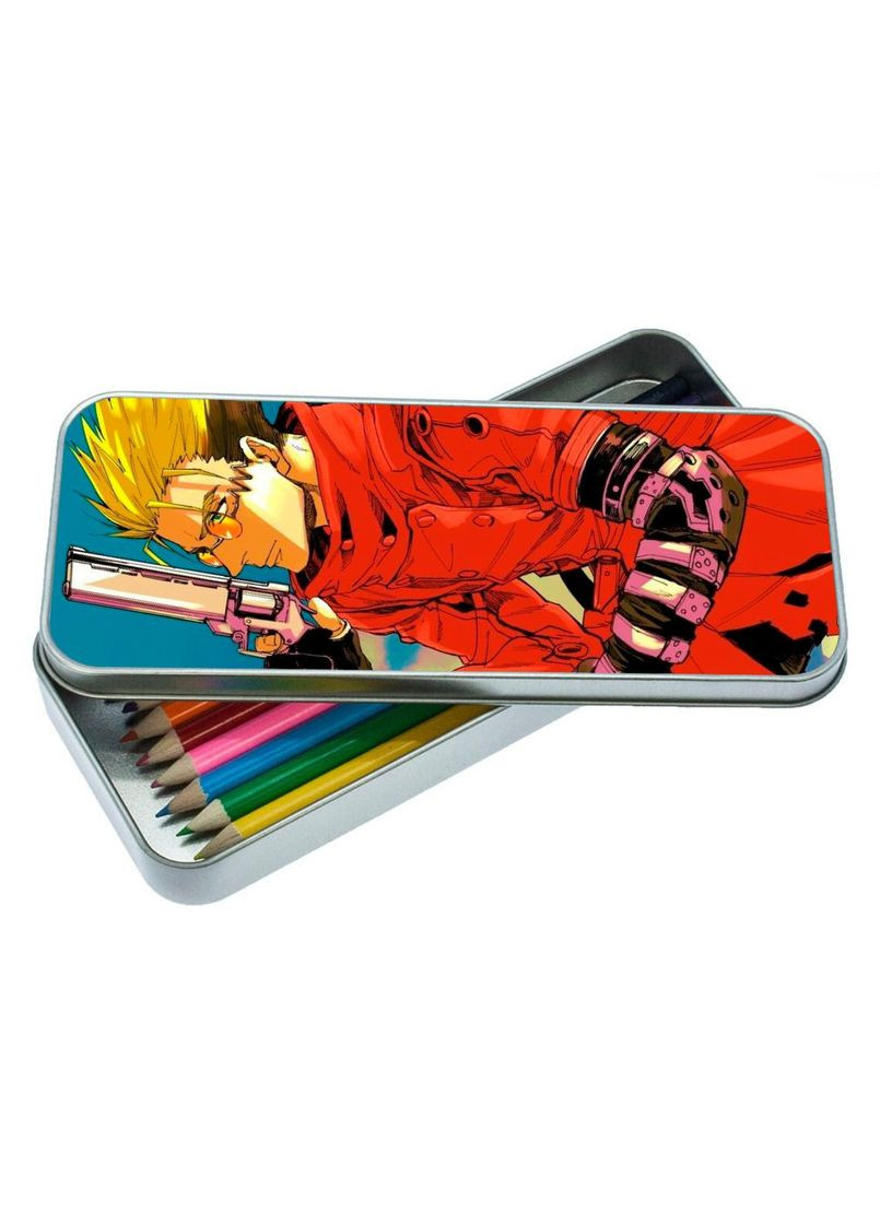 Пенал шкільний для хлопчика та дівчинки металевий Тріган #005 7*18 см Silver No Brand (309155076)