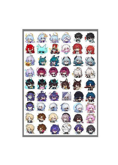 Стікери наклейки Хонкай Стар Рейл Honkai: Star Rail А3 аркуш (stik_232) No Brand (327007540)