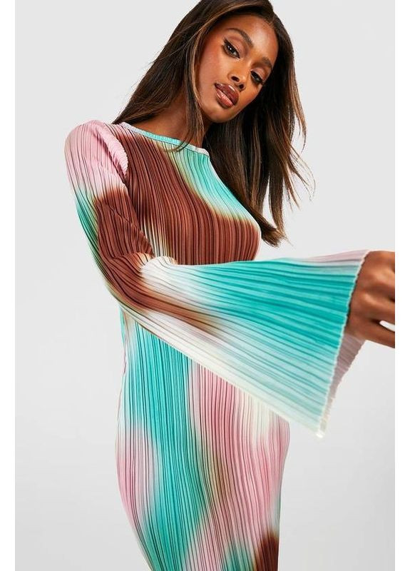 Комбинированное повседневный платье Boohoo с рисунком