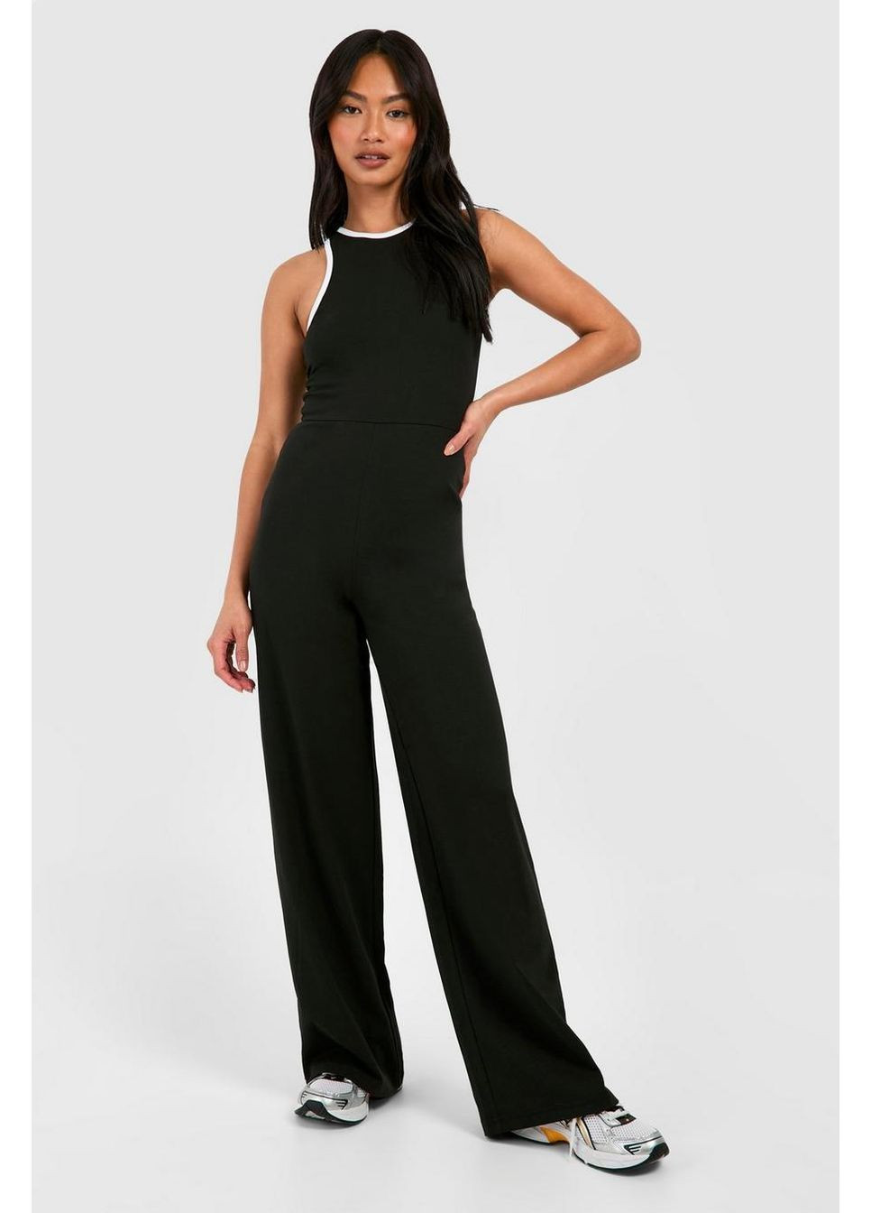 Комбінезон Boohoo однотонний чорний