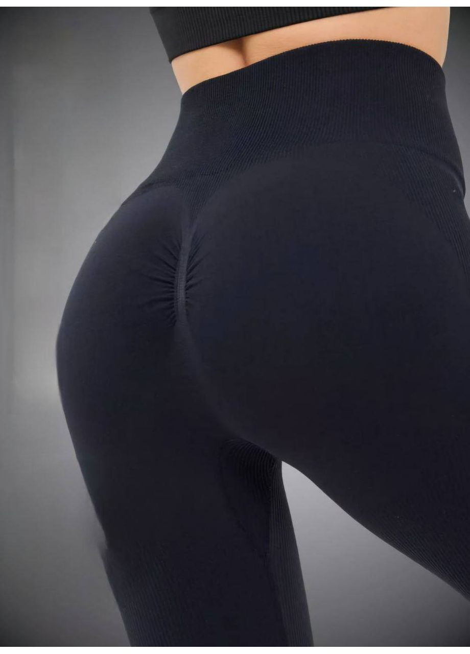 Лосины в рубчике с PUSH UP эффектом – Размерная сетка в описании — замеры в описании GD/GL Модний простір (360475757)