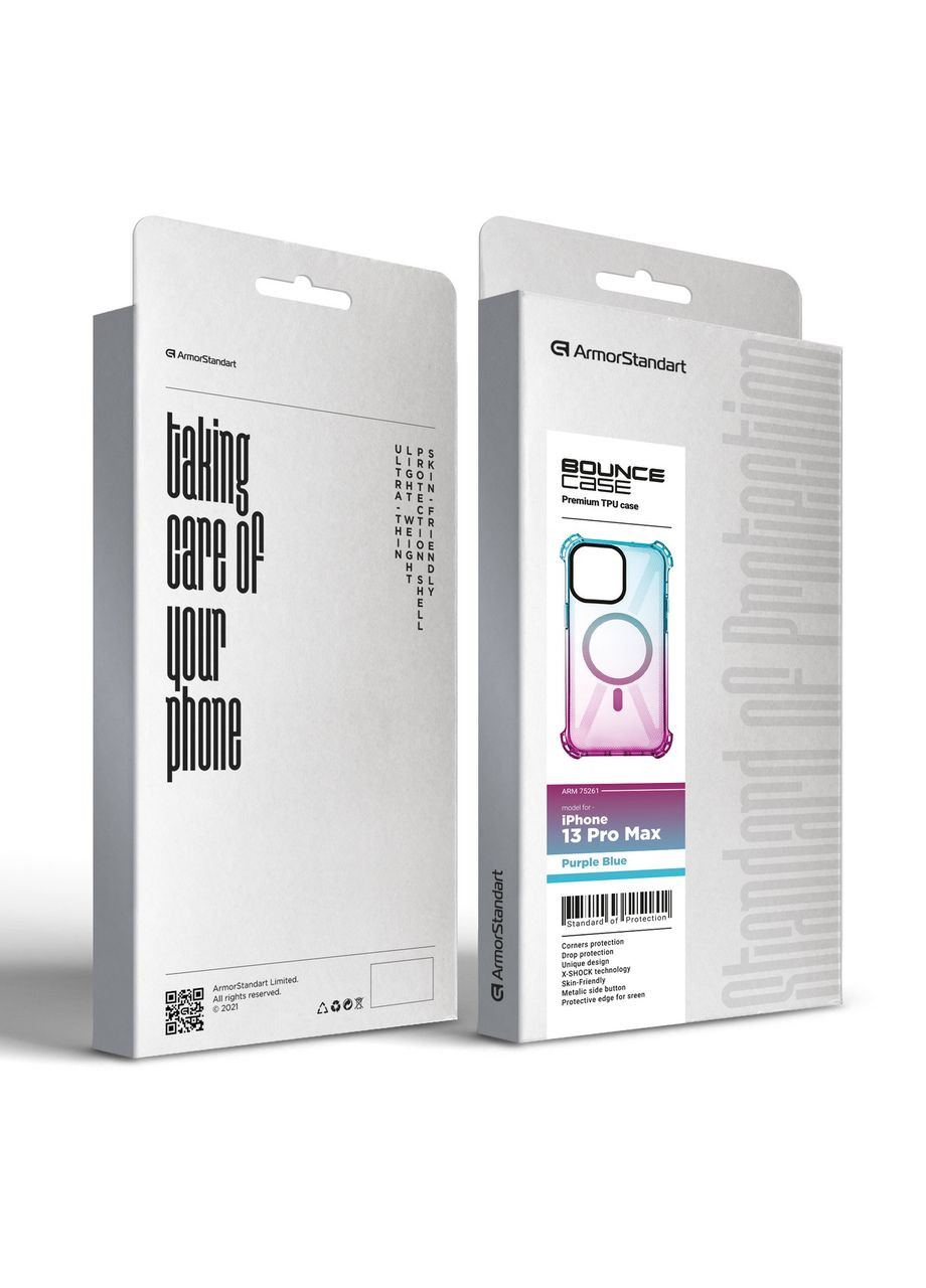Чехол Bounce для Apple iPhone 13 Pro Max Purple Blue (ARM75261) PTR ArmorStandart (327884181)