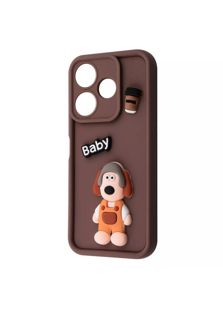 Чохол-накладка Pretty Things Case для Xiaomi Redmi 13 4G/Poco M6 4G/Note 13R Brown/Baby Ncase (368706471)