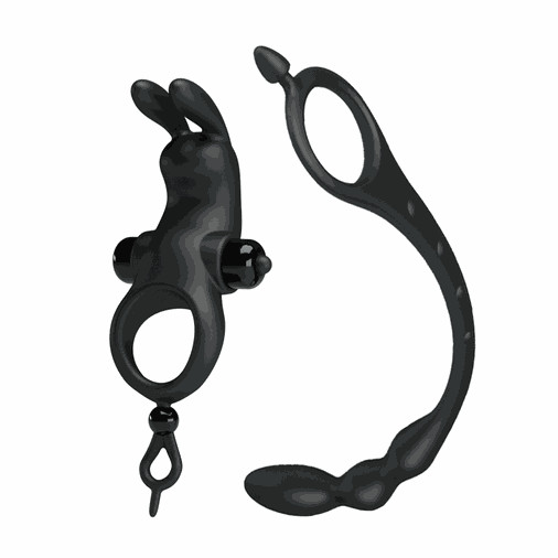 Насадка на член Vibration Penis Sleeve V Чорна - CherryLove LyBaile (282960672)