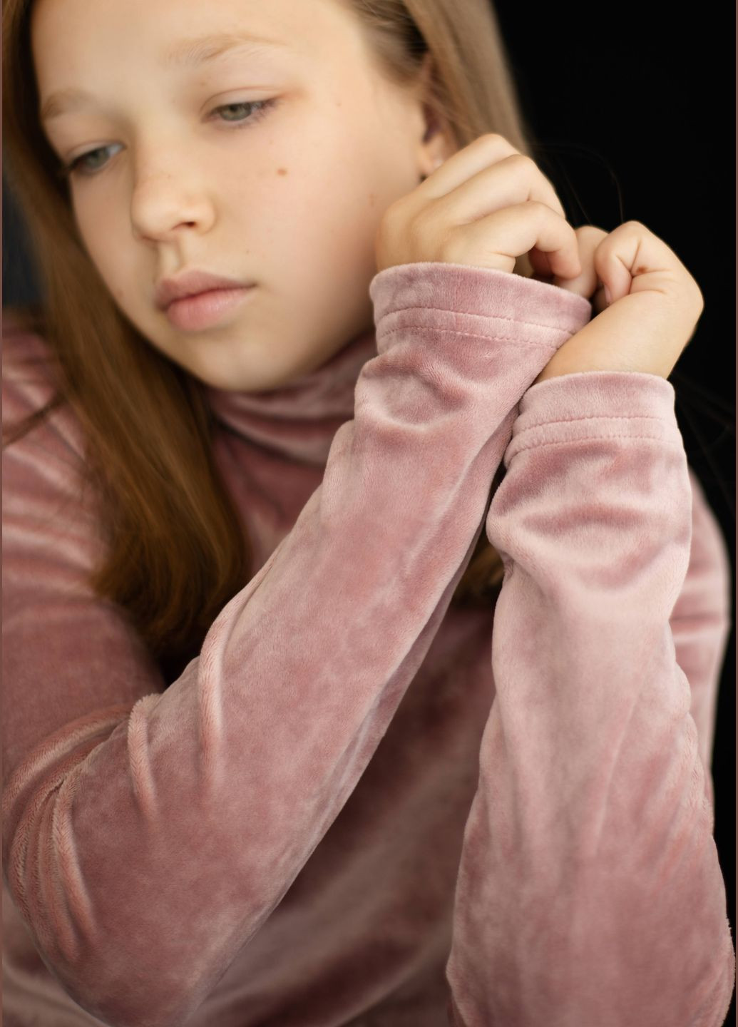 Водолазка велюровая "Cool" (пыльная роза) OlaN (327414287)