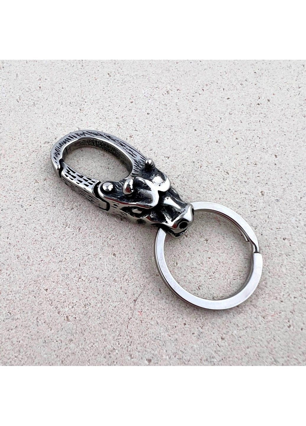 Готический брелок бык для ключей из нержавеющей медицинской стали KC-001 No Brand (298867445)
