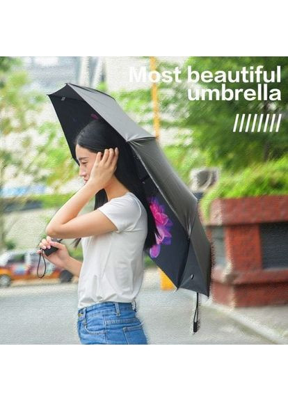 Чёрный зонт полуавтомат wt-u3 105 см WK (365438282)