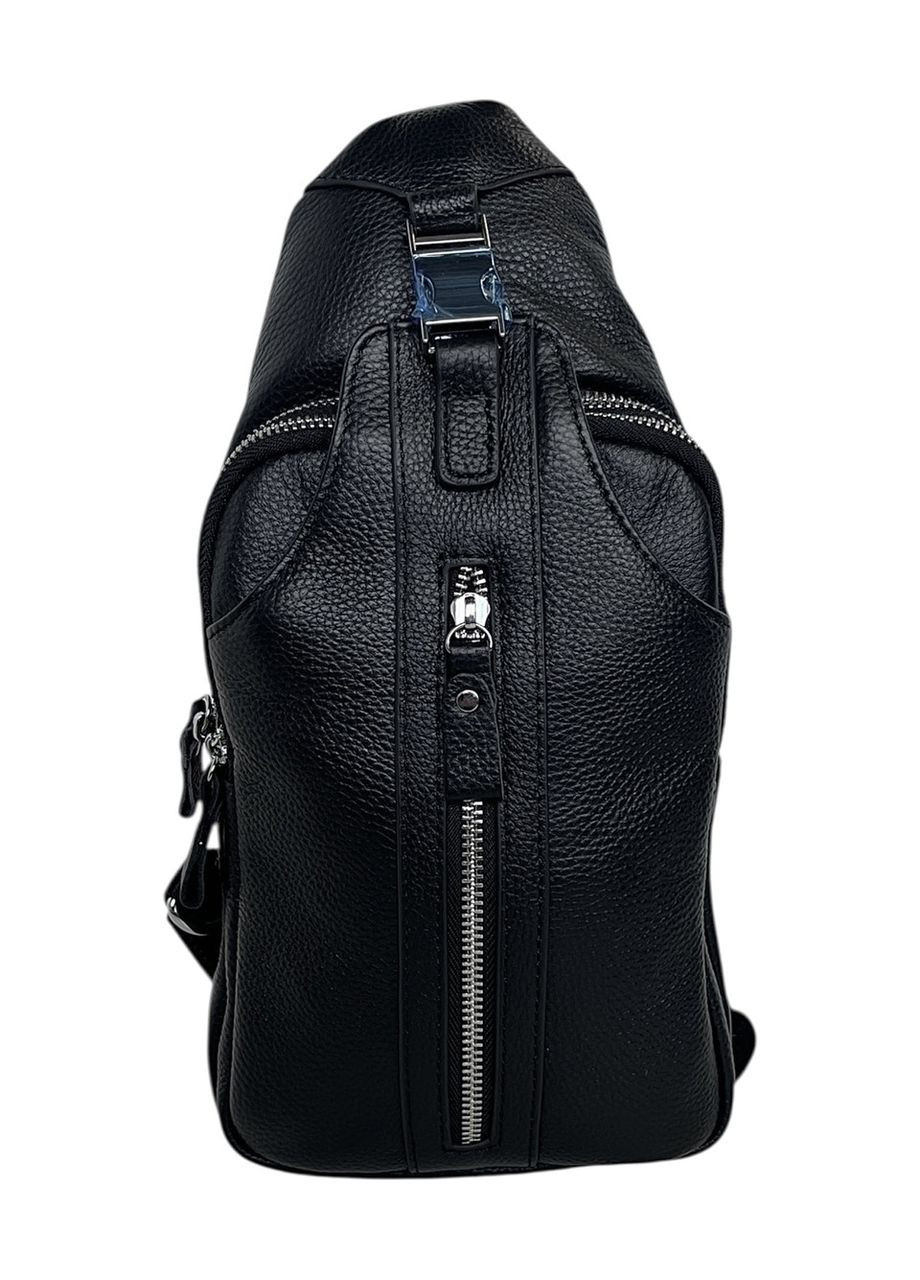 Мужская сумка из натуральной кожи 5003 черная 33 х 16 х 5 No Brand (371682430)