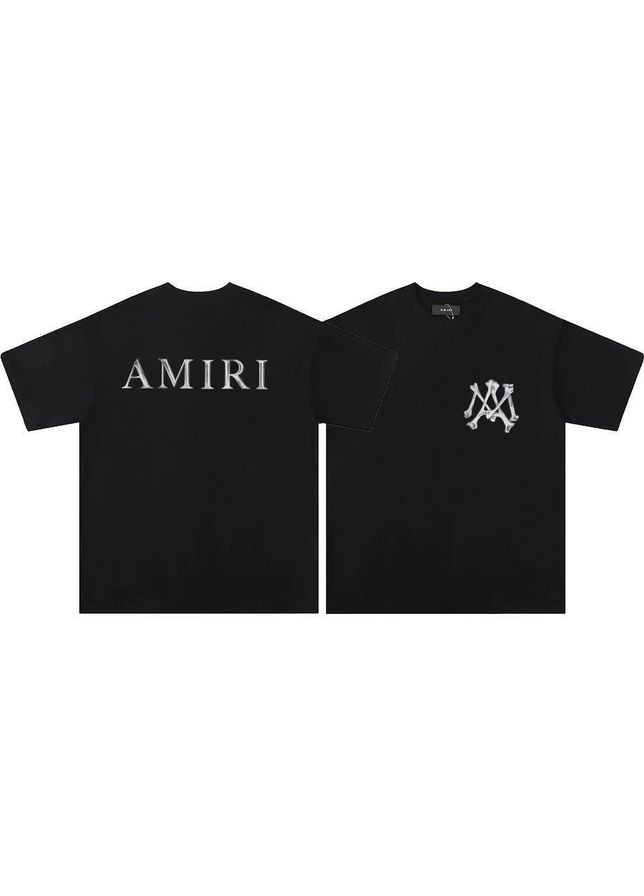 Черная мужская футболка с принтом в стиле amiri No Brand Футболка