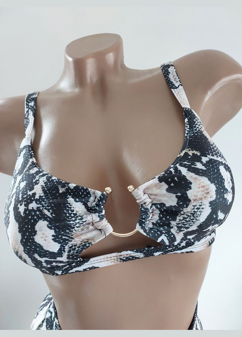 Сірий демісезонний жіночий роздільний купальник (арт.6086) No Brand