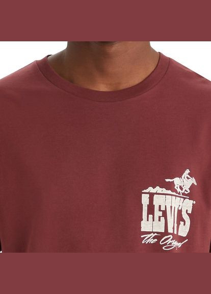 Бордова футболка з коротким рукавом Levi's