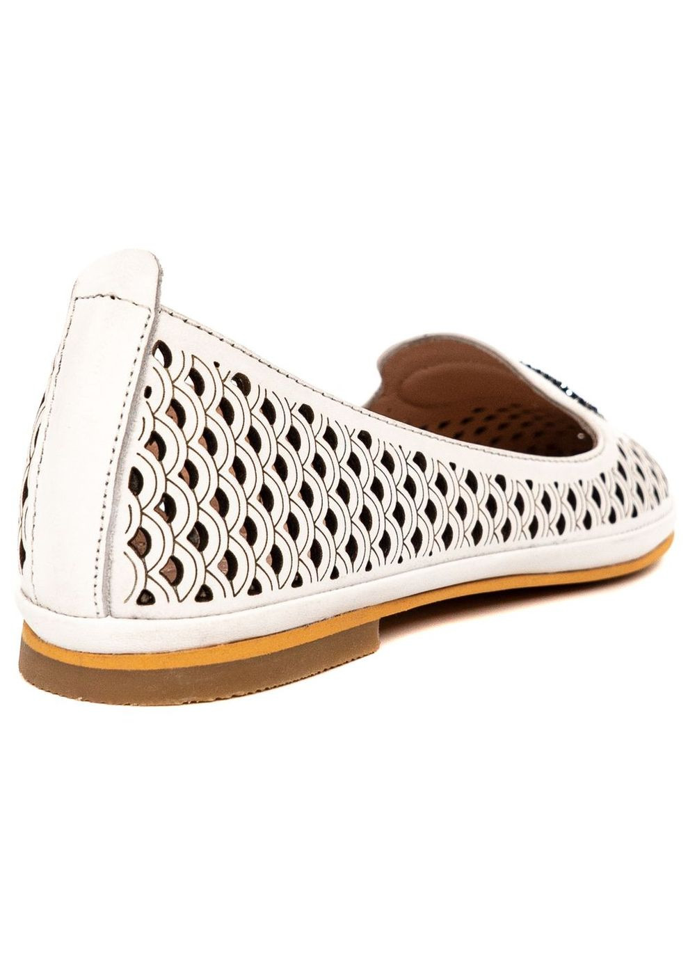 Женские кожаные балетки 3753 Pemla | белые (301650818)