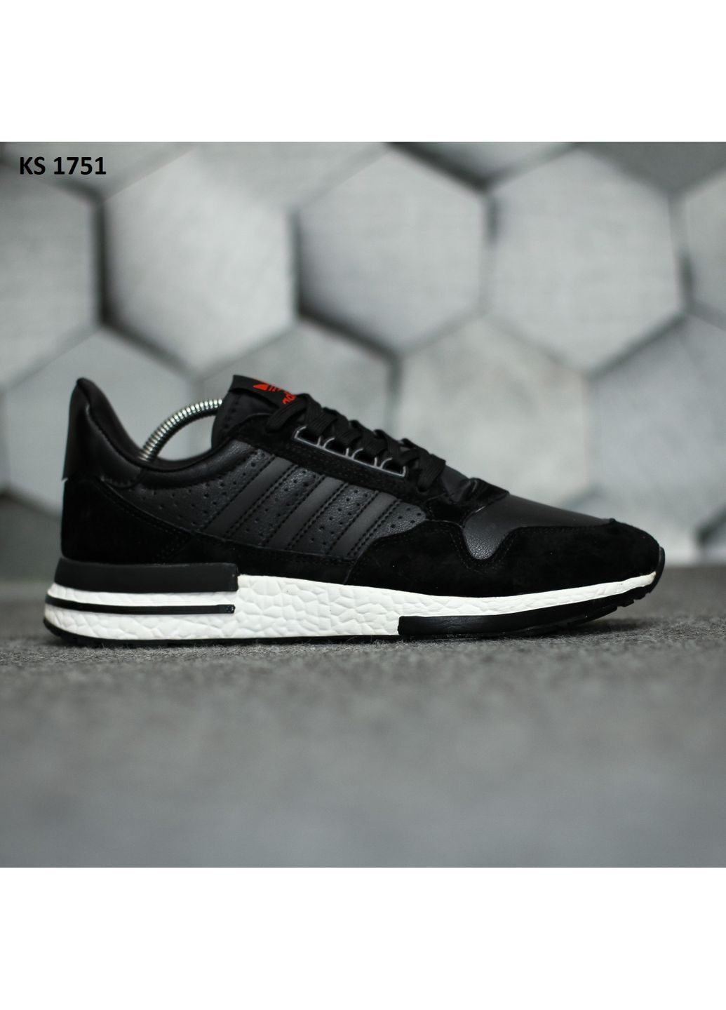 Черные демисезонные кроссовки мужские adidas zx 500 black and white адидас zx 500 No Brand
