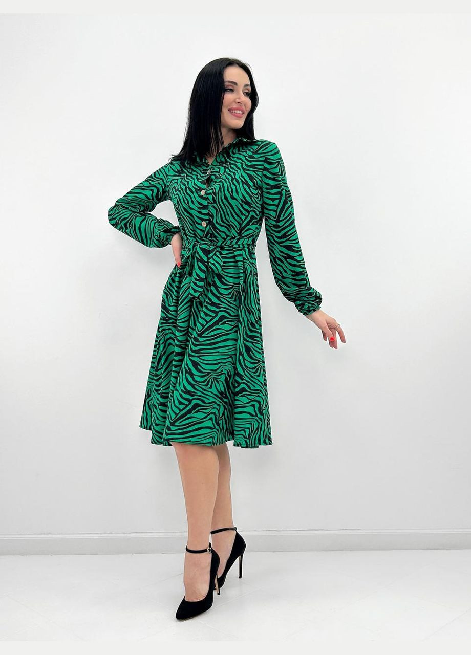 Зелена повсякденне плаття міді Fashion Girl