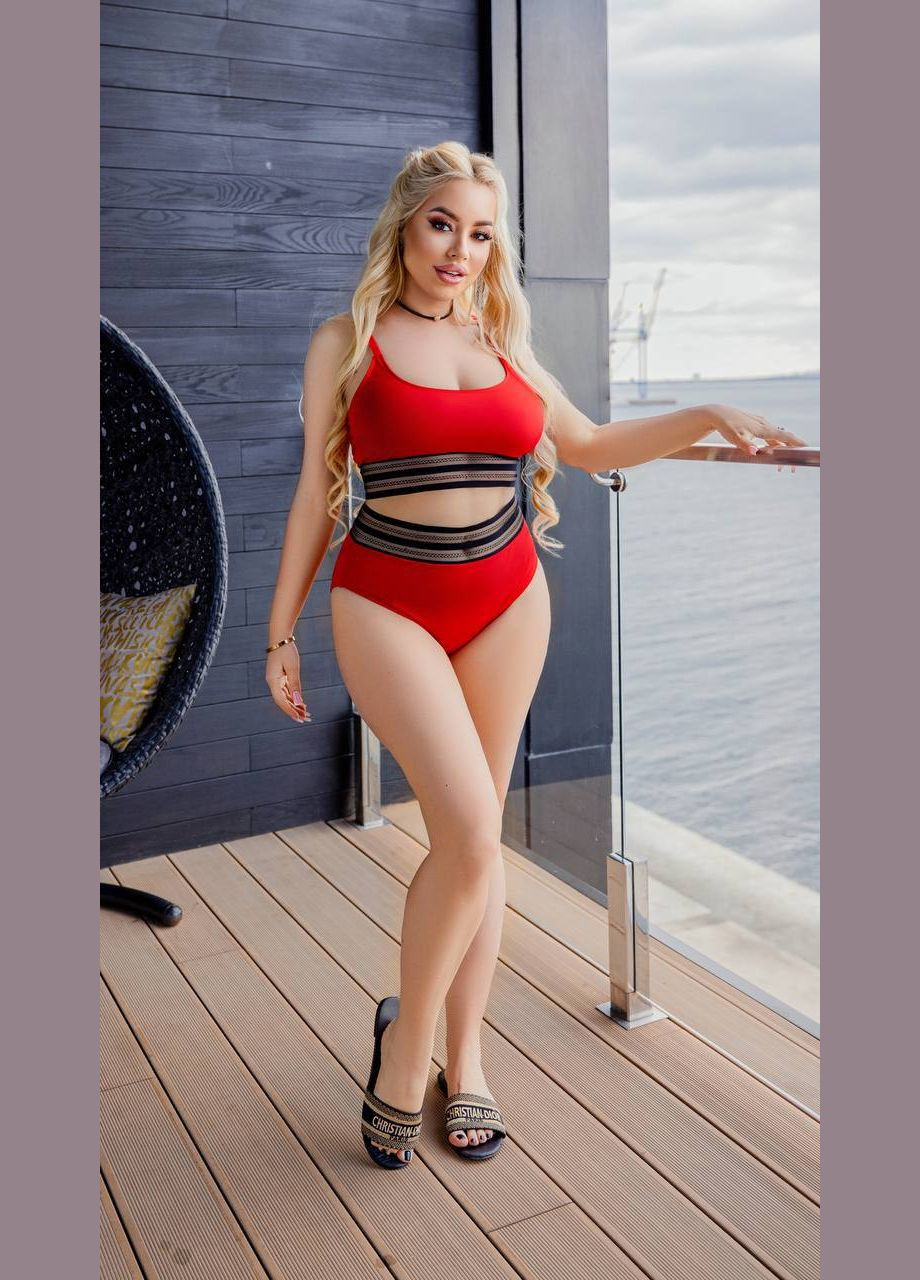 Червоний літній купальник Garna