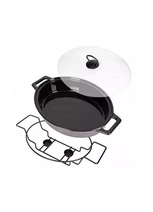 Мармит керамический овальный 3,5л. с подставкой KM-6430 Kamille (361386598)