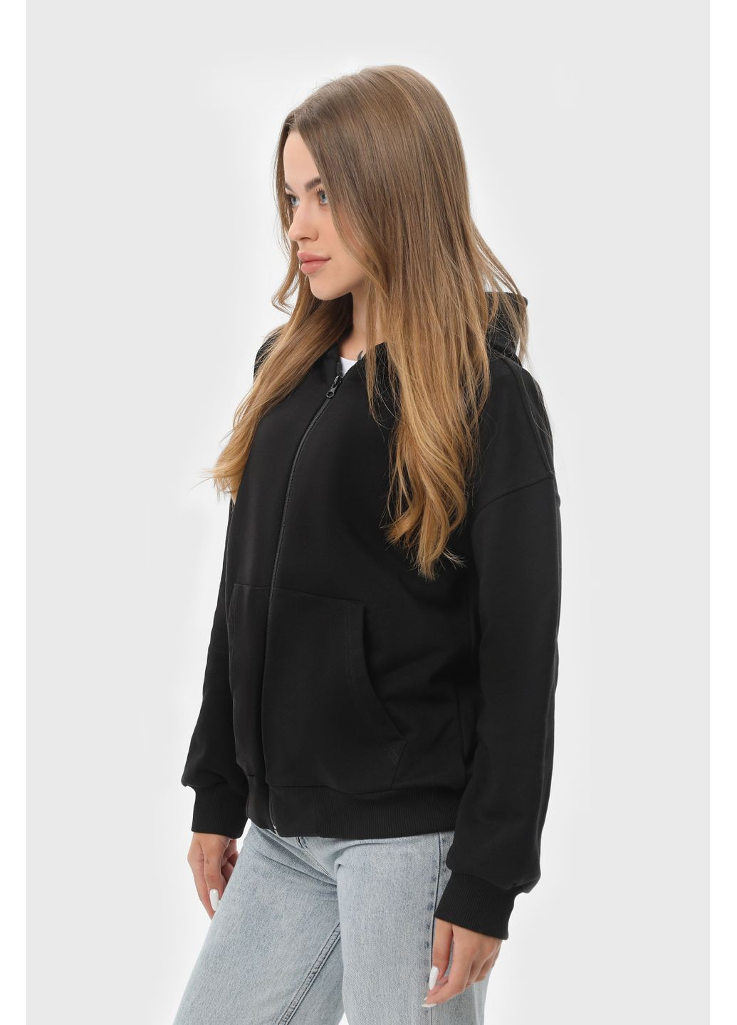 Набір жіночий худі базове 2шт комбінований Темно-синій/Чорний RAY PREMIUM LOOSE (363177907)