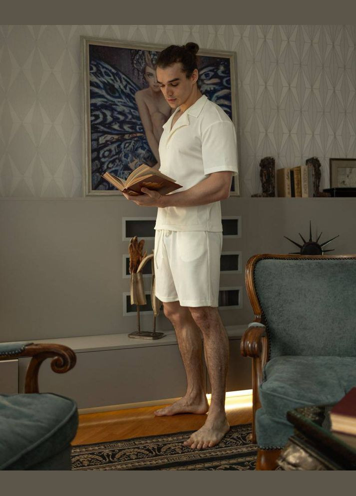 Мужской пижамный костюм цвет молочный р.L 453372 New Trend (286330216)