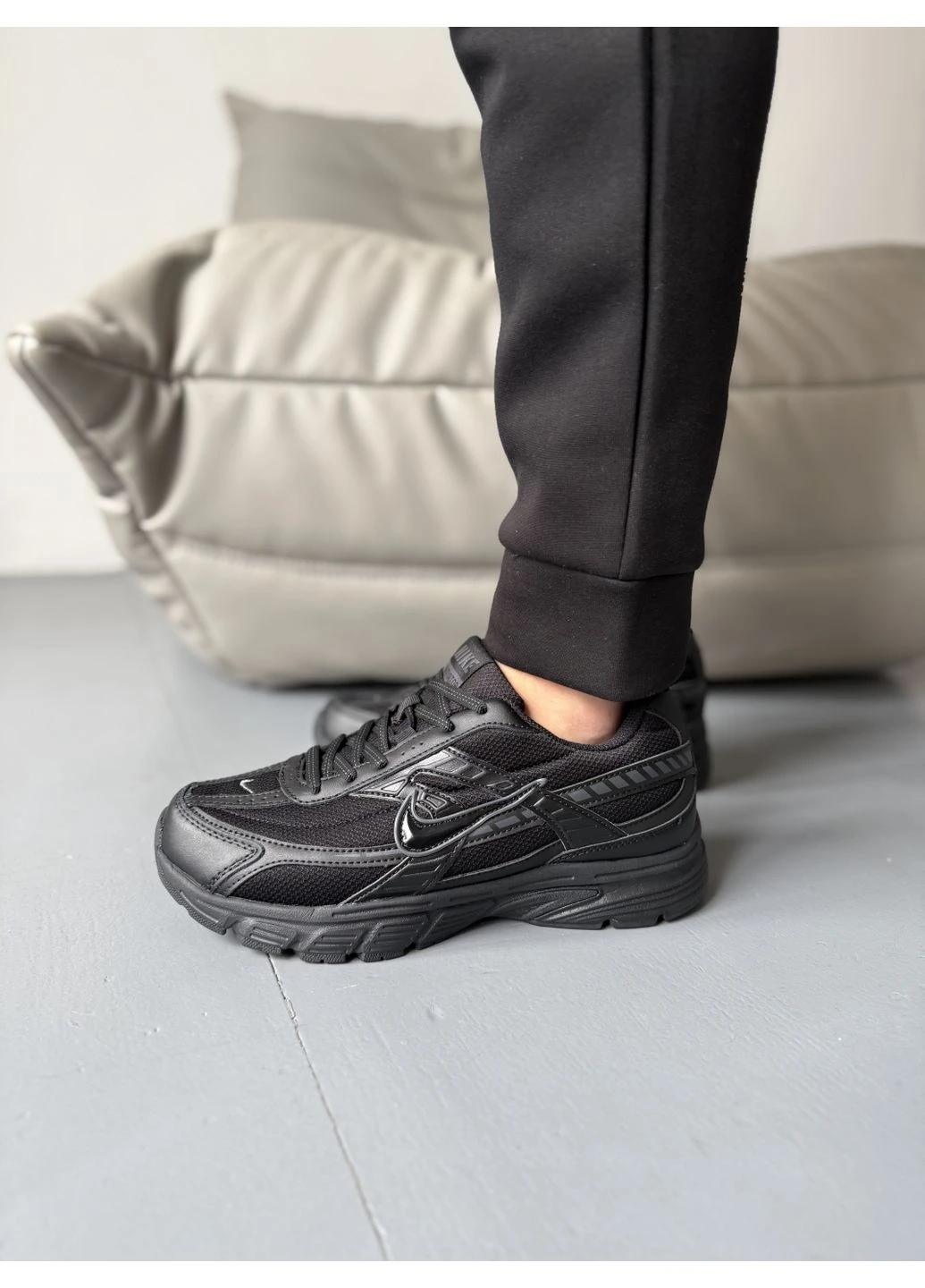 Черные демисезонные кроссовки мужские nike initiator all black gore-tex найк инитиатор черные No Brand