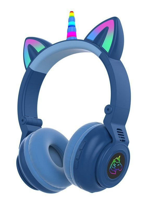Дитячі бездротові навушники Єдиноріг Cat STN-27 LED Bluetooth навушники з котячими вушками та підсвіткою No Brand (282627317)
