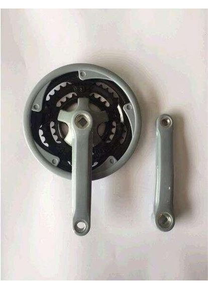 Звезды велосипедные (передние) 28/38/48T (+2 шатуны L-170mm, квадрат, черно-серые, с защитой) No Brand (370961336)